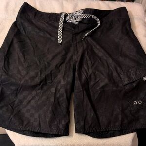 Vans Black Checkered Board Swim Shorts Size 32